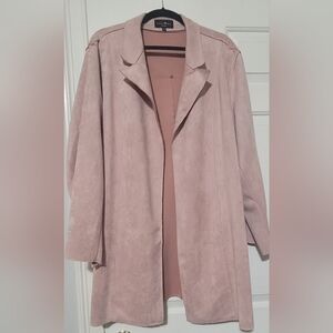Premise Blush Pink Open-Front Draped Blazer